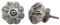KPAVIR Set of 12 Pieces Leaf Floral Ceramic White Cabinet Knobs Furniture Handle Drawer Pull Vintage Designer (Grey)