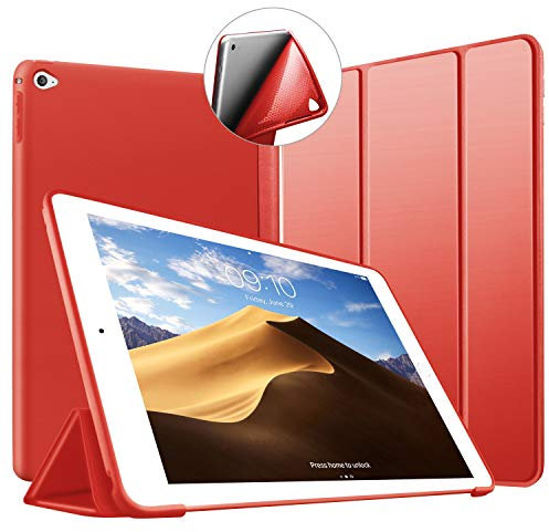 Cover iPad Mini 4, VAGHVEO Custodia Ultra Sottile e Leggere [Auto Svegliati/Sonno] con Morbido TPU Soft Bumper Smart Cover Case per Apple iPad 4 MINI Modelli A1538 / A1550, Rosso