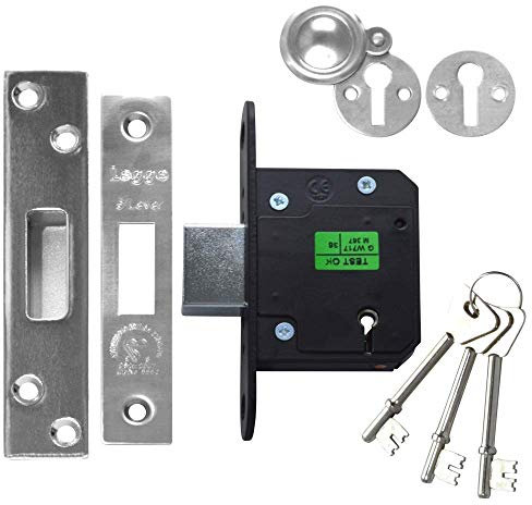 LEGGE N5641 5 Lever Deadlock - 64mm Stainless Steel