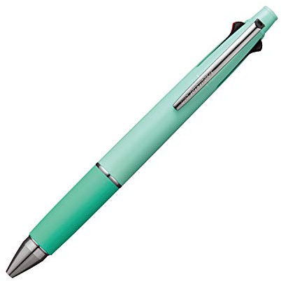 Uni Jetstream Multi Pen 4 und 1, 0,5 mm Kugelschreiber (Schwarz, Rot, Blau, Grün) und 0,5 mm Druckbleistift, Blassgrün (MSXE5100005.52)