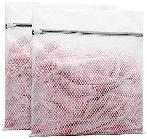 2 x strapazierfähige Wäschesäcke aus Wabengewebe für Feinwäsche, 61 x 61 cm (2 x XXL)