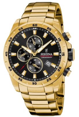 Festina Herren Analog Quarz Uhr mit Edelstahl Armband F20541/4