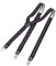 DonDon Hosenträger Herren mit Streifen schmal 2,5 cm - Extra starke Clips für Anzug - Hosenträger Herren extra stark - Ideal für Männer oder Damen Rockabilly Suspenders