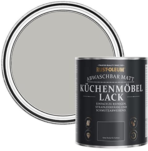 Rust-Oleum Light Grey Kitchen Cupboard Paint in Matt Finish - Flint 750ml