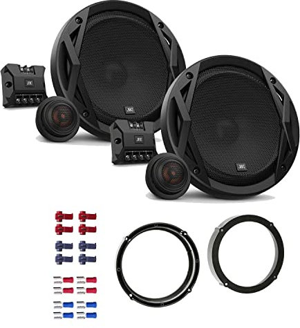 JBL Club 6500C Lautsprecher mit Einbauset passend für VW Volkswagen Polo 6R 2009-2014 Türen vorne 360 Watt 165mm 2 Wege Kompo Auto KFZ PKW Boxen