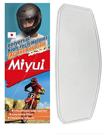 Miyui Japan Motorrad Helm Antibeschlag Folie, Motorradhelm-Visier, Universal-Visierschutz, Aufkleber , 9.7cm X 25.5cm