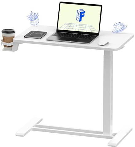 FLEXISPOT H7 28 Pneumatic Height-Adjustable Overbed Table with Wheels