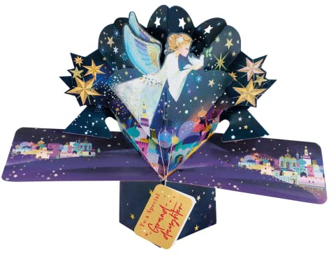 Granddaughter Christmas Card 3D Angel Pop Up Christmas Card Xmas Cards POP059X07