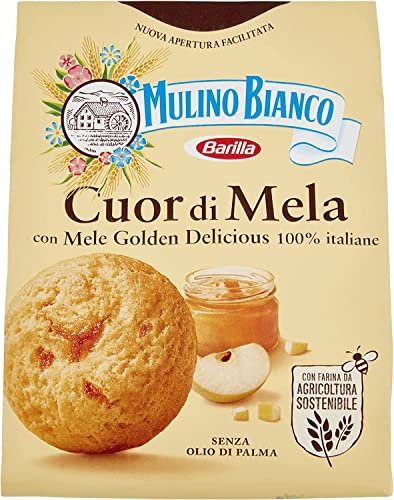 Mulino Bianco Cuor di Mela Biscotti con Confettura di Mela Frollini dal Cuore Morbido e Profumato 300gr