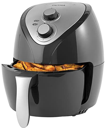 Petra PT5314HEVDEEU10 Freidora de Aire, poco aceite 3,2 L y circulación rápida de aire, 1300W, superior tecnología de temperatura, regulación de tiempo, bandeja antiadherente