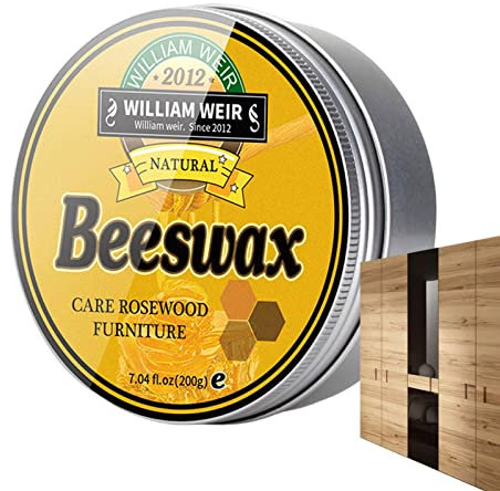 Restaurierung von Bienenwachs - Finish aus Bienenwachs mit 7 Unzen - Beleuchten Sie die Wachspaste für Möbel mit natürlichem Wachs-Finish zur Wiederherstellung