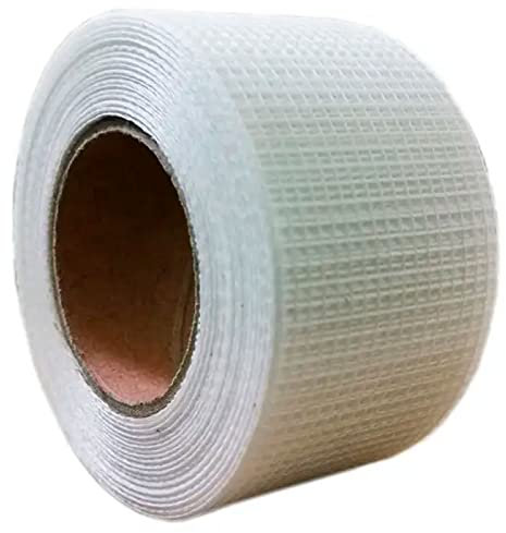 Tradineur - Cinta adhesiva de fibra de vidrio, malla de alta resistencia al desgarro, multiusos, rellenar grietas, reparar juntas, bricolaje, embalaje, paletizar, 50 mm x 20 m