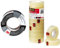 3M Nastro adesivo telato universale DT8, Nero, 48 mm x 23 m, 0.2 mm, confezionati singolarmente & Scotch Nastro Adesivo, Trasparente Acrilico, 15 mm x 33 m, Confezione Torretta da 10 Pezzi