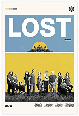 crttrs Lost (1) Retro-TV-Serie-Poster auf Leinwand, Wandkunst, Dekordruck, Bild für Wohnzimmer, Schlafzimmer, Dekoration, ungerahmt, 30 x 45 cm