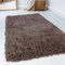 Wecon Home Esprit Hochflor Teppich modern, einfarbig, flauschig aus 100% Schurwolle für Wohnzimmer, Schlafzimmer und Kinderzimmer – Seattle Shag (170 x 240 cm, Taupe)