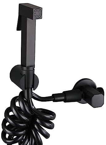 Douchette Toilette Wc Suspendu,Noir,Kit Douchette Wc Suspendu,Douchette Wc Kit Complet Acier,Chasse D'eau Multifonctionnelle Tout En Cuivre,Avec Tuyau De 2 M