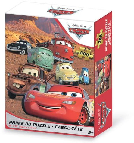 Grandi Giochi - Lightning McQueen Cars Disney Horizontales Lentikular-Puzzle, mit 200 Teilen im Lieferumfang enthalten und Verpackung mit 3D-PUC00000, PUC00000