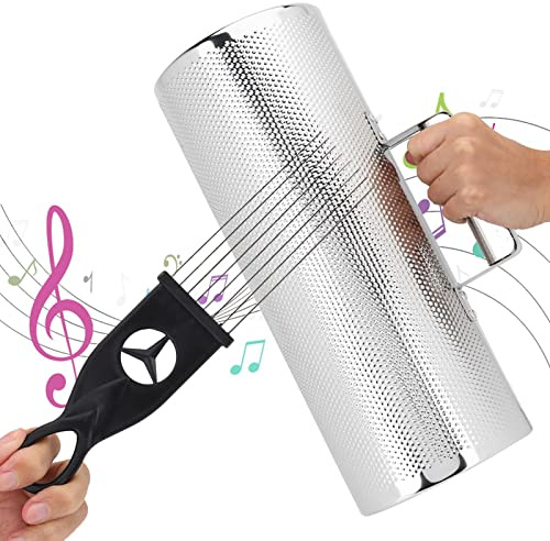 Instrumentos Metal Guira 35×17×17 5 * 12.8 Instrumento profesional de percusión de acero inoxidable Guiro de metal con raspador