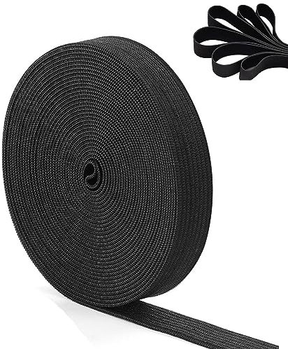 GOIEHIR Gummiband, 10 Meter Elastisch Band, Gummiband Breit 20 mm, für Hosengummi, Haushalt DIY Handwerk, Schwarz
