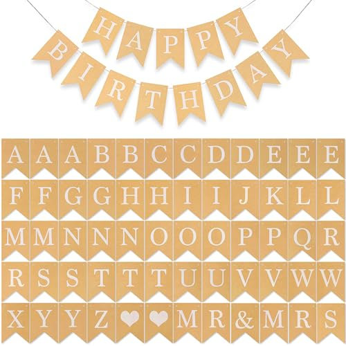 60 pancartas personalizadas y reutilizables, letrero de Sr. y Sra., decoración de fiesta, pancarta de cumpleaños, decoración de fiesta de compromiso