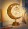 Lampada da tavolo a forma di luna e Ramadan, lampada da appendere a batteria, per comodino, camera da letto, ufficio, decorazione natalizia per bambini e mogli (stella sospesa)