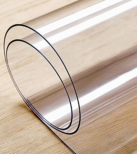 NBKJDSXL Transparentes Tischtuch Schreibtischunterlage Dicke1,5 mmTischabdeckung rechteckige Größe wählbar Tischtuch Tischtuch (1.5mm,80x160cm(31.50x62.99in))
