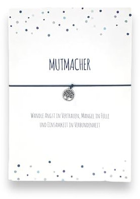 Glücksschmiedin – Mutmacher Geschenk – Kraft-Armband mit Baum des Lebens & inspirierender Spruchkarte – Persönlicher Glücksbringer für Motivation, Stärke & Zuversicht – Handgefertigt in Deutschland