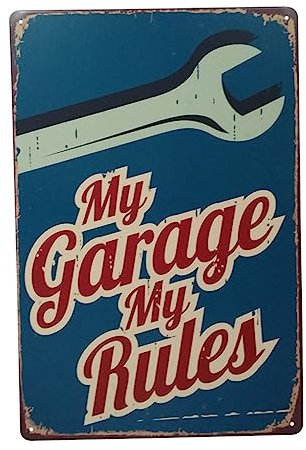 Cabilock Cartelli Decorativi Vintage in in Metallo Per Auto Da Parete Per Casa Bar Caffetteria Cartello