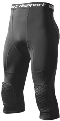 Basketball Pants with Knee Pads, Compression Pants 3/4 Knee Pad Capri Leggings, Anti-Collision, Cool and Dry Leggings, Capri Tights, Football, Basketball, Sports Underwear