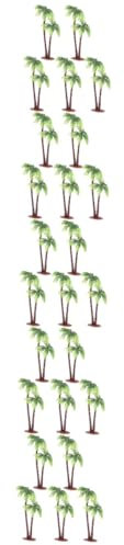 Cabilock Palmen Torte 25 STK Aquarienpflanzen Dekorieren Modell Züge Modelleisenbahn Baum Bonsai-kokosnussbaum-Requisiten Bonsai-Dekorationen Ornament Urwald Gefälschte Pflanze Kleine Kokosnuss