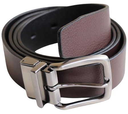 VOLPE Gürtel aus echtem Leder für Herren, Schwarz, Único