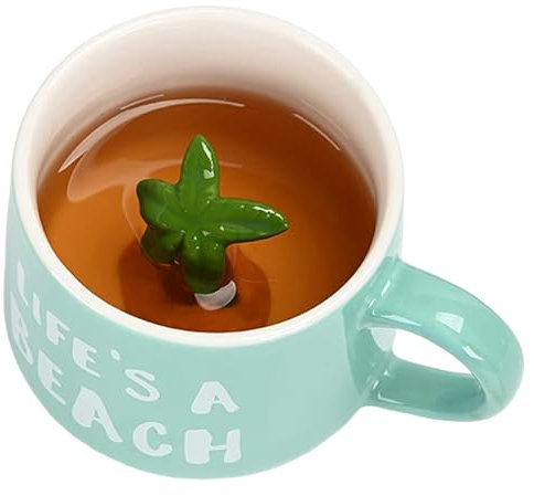Kaffeetasse 350 ml 3D Kokosnuss Morgen Tasse mit Kokosnussbaumfigur in Kokosnuss Neuheit Geschenke süße Milch Tasse Geschenke für Kinder Mädchen Kaffeetassen Tassen Tassen Tassen