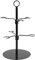 OUGPIU Champagne Display Stand,Cocktail Drinks Tree Stand 2 Tiers 6 Holders Metal Champagne Tower Stand Wine Glass Drink Cup Shelves Rack for Beverage Cocktails Martini Margarita Bar Party
