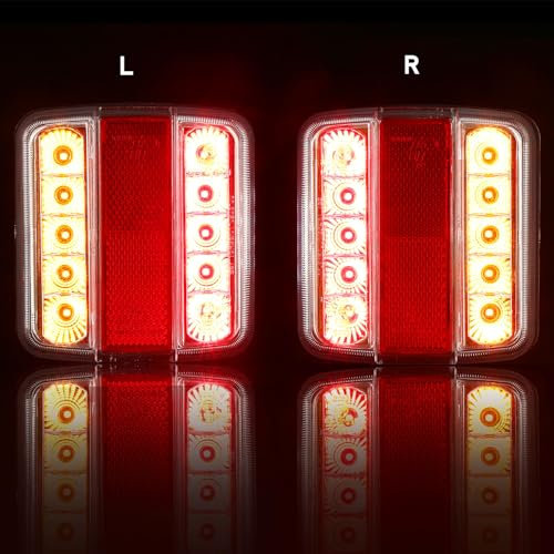 ETUKER 2x Anhänger Rückleuchten Led 5Funktion 12v Anhänger Rücklicht für PKW Traktor Landwirtschaftliches KFZ RV Wasserdicht