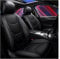 DKPMWD Auto-Sitzbezug Universal Leder Autositzbezug Für Mercedes Für Benz EC CLS SAB CLK SLK G GLS GLE GL ML GLK GLA CLA Klasse Schutz Zubehör Autositzbezüge(Schwarz)
