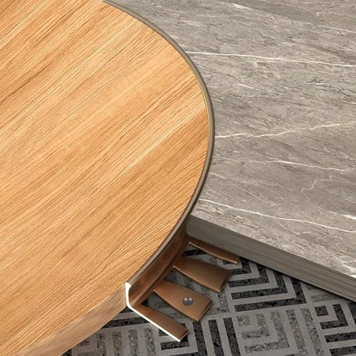 Raouoae Profilé De Protection L Pliable pour Carrelage Et Escaliers - 2 Pièces De 135cm, Finition Élégante Et Sécurisée pour Bords De Carrelage(Bronze,H:15MM)