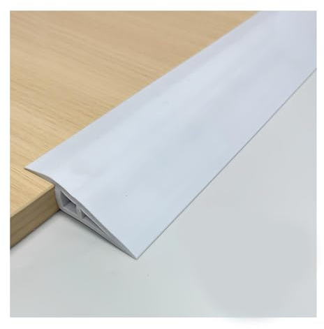 Self-Adhesive Floor Transition Strip 1m/39.4 for Carpet to Laminate | Versatile PVC Door Threshold Edging, Ideal for Doorways, Ramps, and Tile Flooring(White,7.2*100cm)