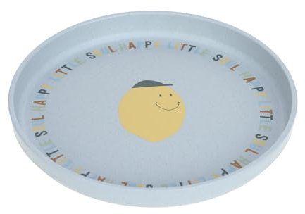 LÄSSIG Kinder Teller ohne Melamin, BPA-frei, für Spülmaschine und Mikrowelle/Plate Happy Fruits Lemon