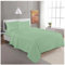 Luxury Plain Flannelette Flat Sheet King Size, 100% Brushed Cotton Sage Green Bedding Thermal Flannel Kingsize Flat Sheet, Non Iron & Breathable Top Bed Sheets