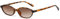 RUNHUIS Retro Oval Sonnenbrille Vintage Cateye Sonnenbrille für Damen Herren Mode Brillen (Leopard/Hellbraun)