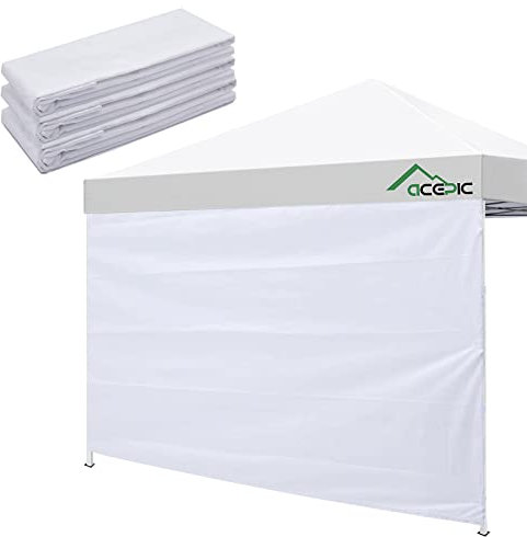 Acepic Pannelli laterali per gazebo, 3 m x 3 m, tessuto Oxford 210D, antivento e antipioggia, privacy in gazebo 3 x 3 m, tenda per feste, all'aperto, campeggio al mare, 3 pezzi, solo pannelli laterali