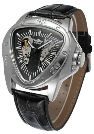 COLLBATH Reloj Automático Inspirado para Hombre Cronógrafo Analógico Reloj de Pulsera Mecánico de Acero Inoxidable para Hombre