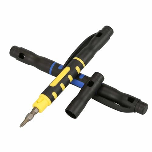2-in-1 Compact Pocket Screwdriver Set - Portable Multi-Tool Pen with 4 Double-Ended Bits for Home Repairs, Electronics, and DIY Projects