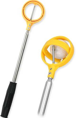 Ideal Swan Golf Ball Retriever, 6ft Teleskop Golf Ballsammler, Edelstahl Golf Retriever für Wasser, Golf Zubehör Herren Golf Balls Grabber Picker Werkzeug Geschenke für Golfer