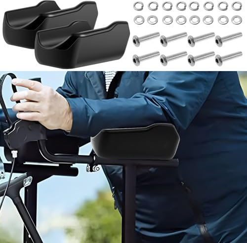 2 x Rollator-Armlehnenpolster, Lauflerngriff-Bezug, Kissen für aufrechte Gehhilfe, Unterarm, gepolsterte Stützteile, Zubehör für Senioren