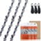 SAVIOR 3 Stück Sägeketten 3/8LP 1,3 mm 52 TG für 35 cm Schiene, Rückschlagsarme Ketten Kompatibel für Husqvarna, Einhell, Dolmar, Makita, Oregon und mehr
