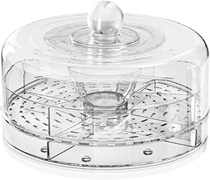 Bandeja Enfriadora con Hielo para Servir - Fuente para Cóctel de Gambas | Recipiente para Alimentos de Frutas y Verduras con Plato Transparente para Postres