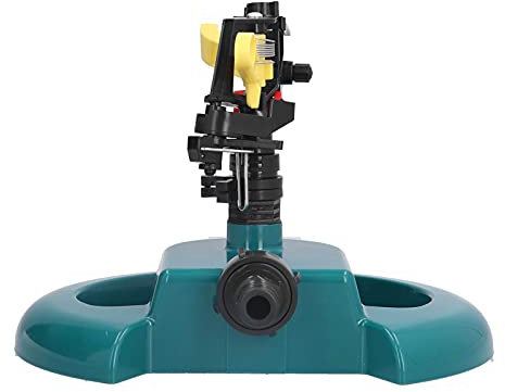 LUCKDANO Sprinkler für Garten, Oszillierende Sprinkler -Rasensprinkler mit Rundem Rotierbarem Rasenbewässerungssystem für Große Flächenabdeckungen, Rasen und Garten