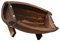 CIYODO Rustic Wooden Boat Shaped Planter Weather Resistant Decorative Outdoor Pot for Succulents Fruits and Snacks Versatile Half Barrel Design for Garden Patio Decor