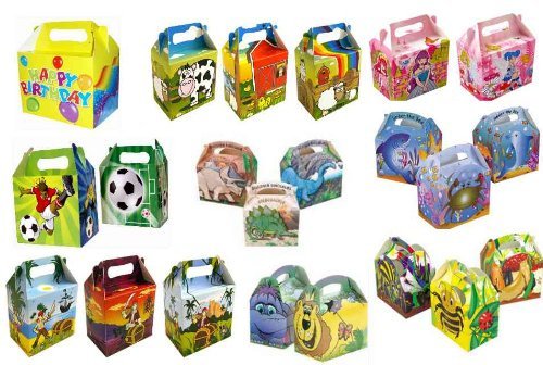 Themed Activity Lunch Meal Box - Food Gift Boxes - Favour PARTY SUPPLIES, x 10, Animal